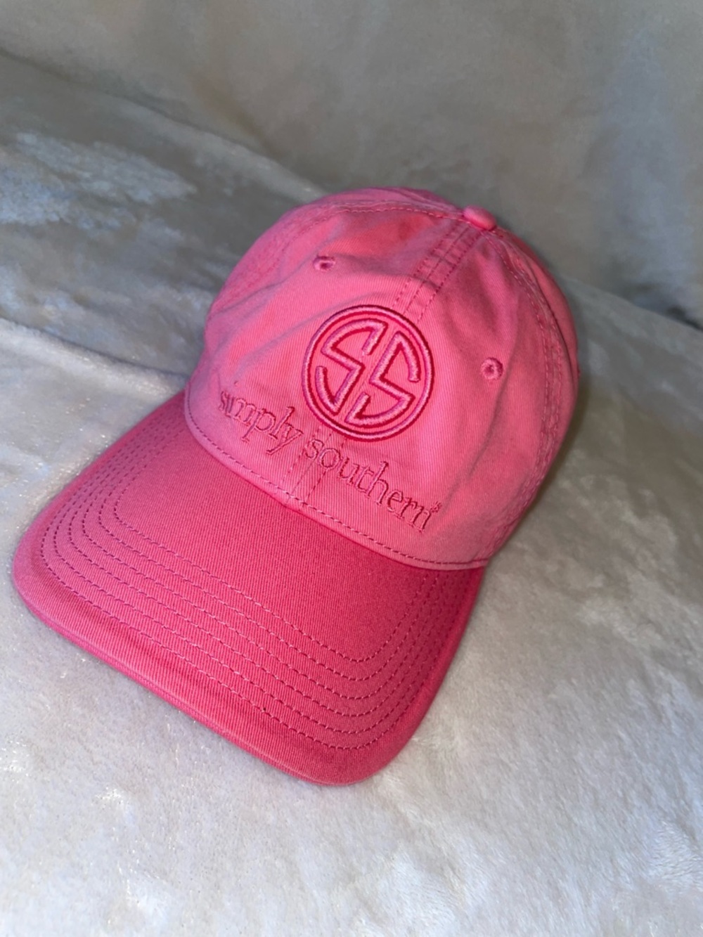 Simply Southern Bright Pink Cap with Logo Trim